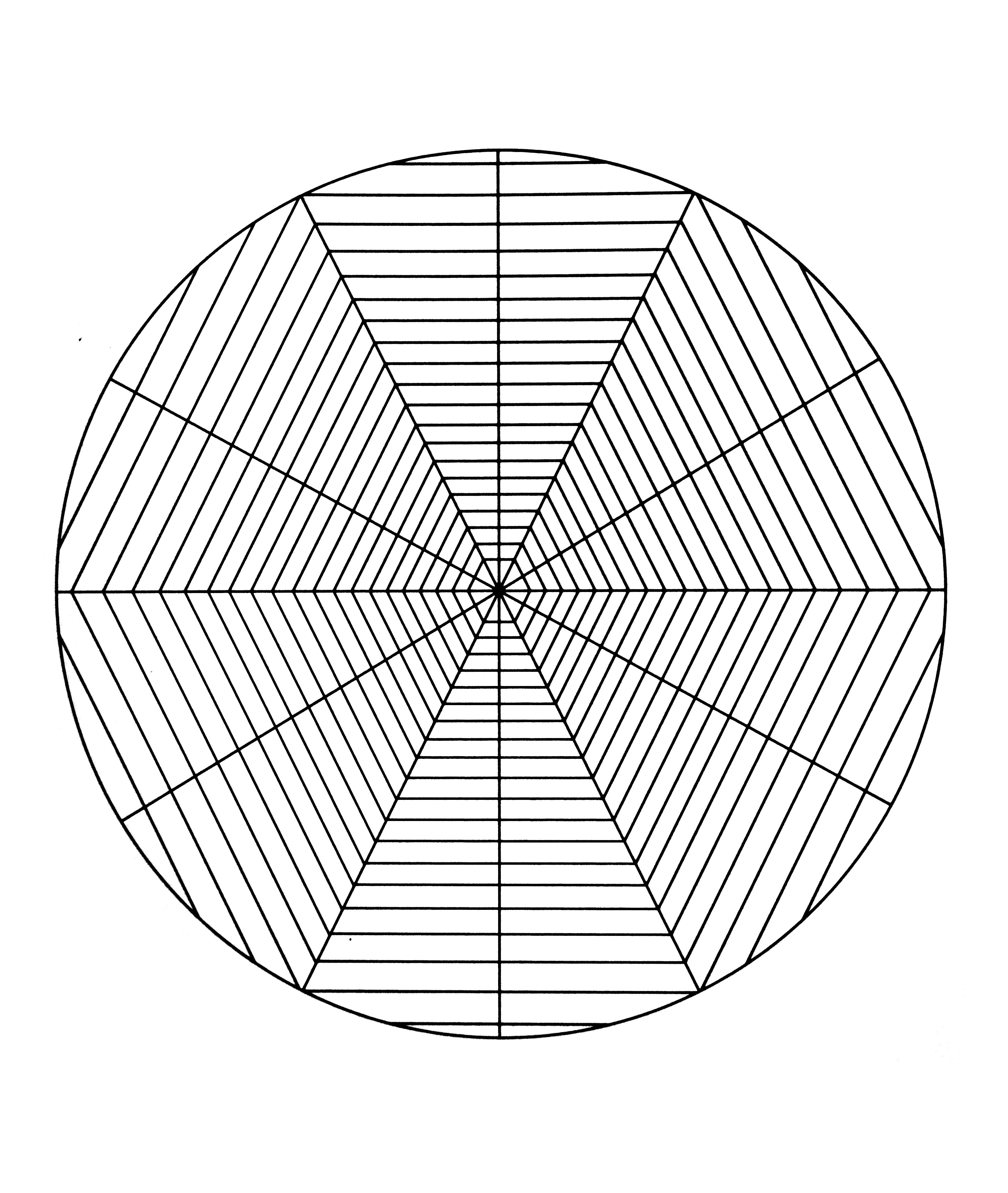 Another Spider Web forming a Mandala pattern, for beginners of kids